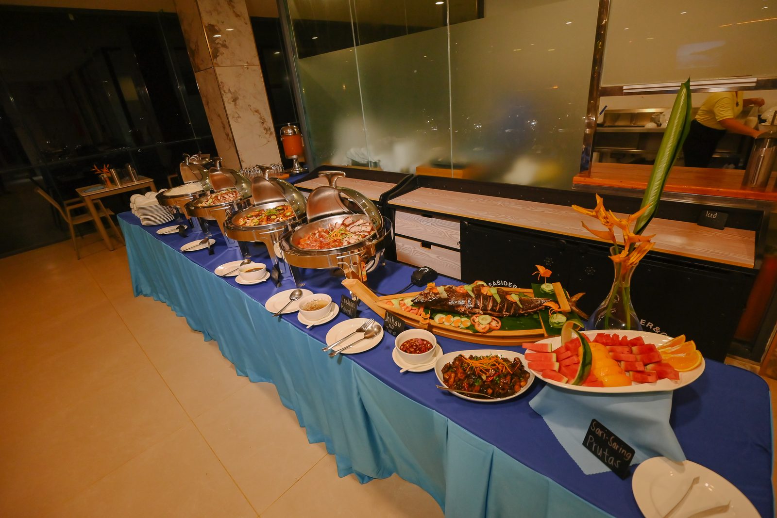 Buffet spread at Aurora