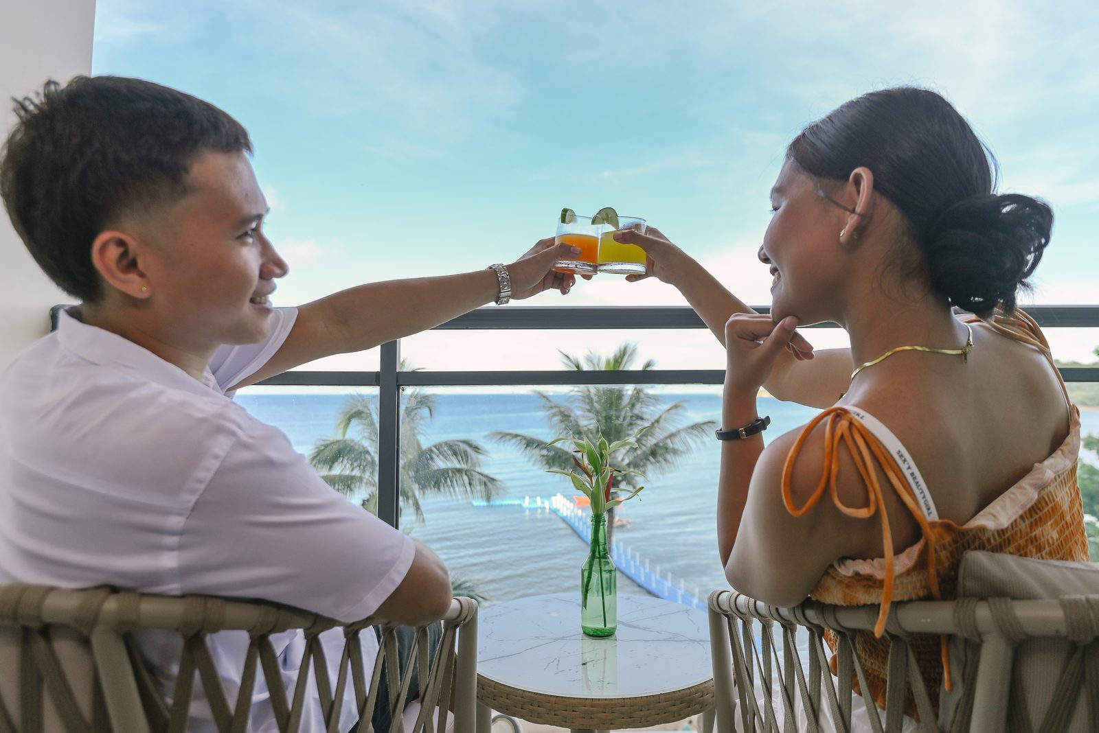 Welcome drinks on the balcony
